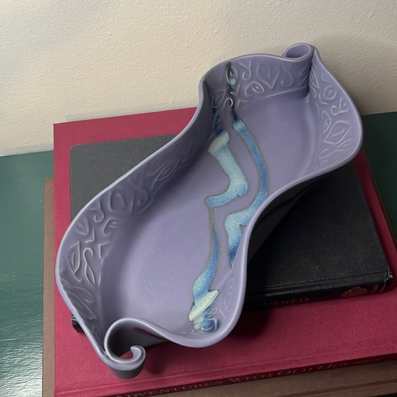 Hilborn Pottery Purple and Blue Asparagus Serving Dish - Picture 4 of 8